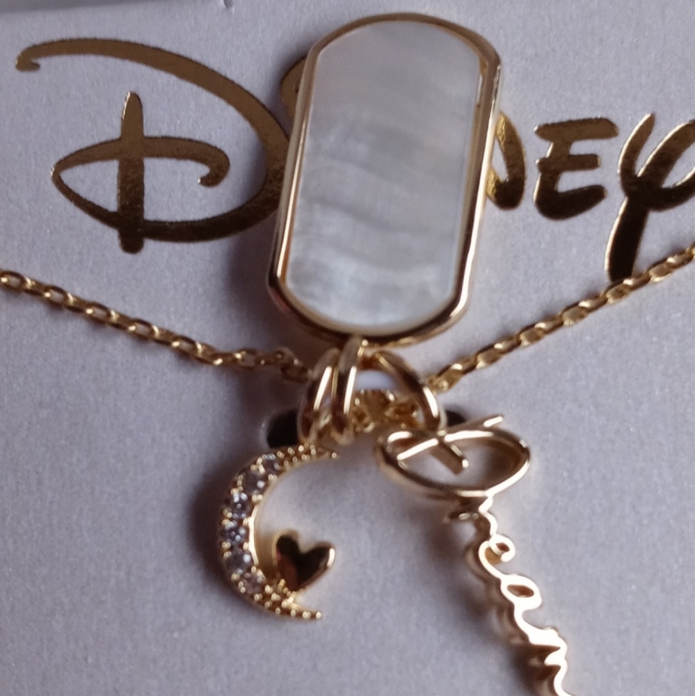 Disney Mickey Mouse Charm Necklace Gold Plated - Picture 3 of 4